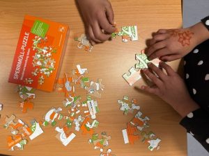 Puzzle zum Thema Mülltrennung