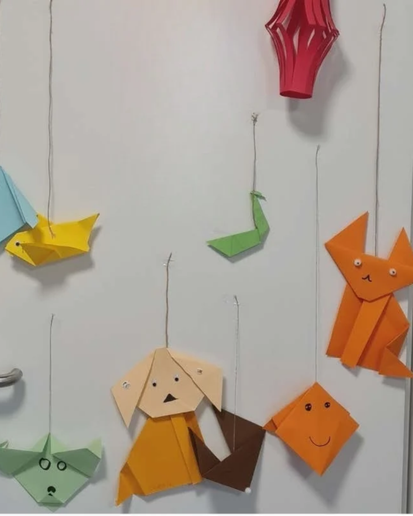Die fertigen Origami-Figuren