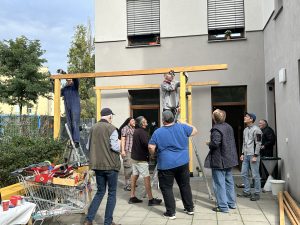 Baubeginn des Pavillons